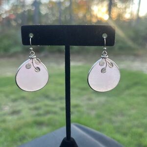 Elegant Pink Teardrop Earrings